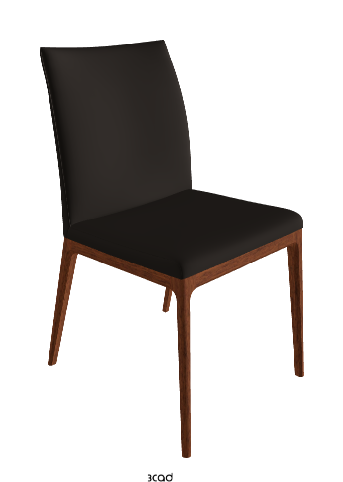 Arcadia Dining Chair_Walnut Canaletto Stained Beech_Soft Leather_Testa Di Moro