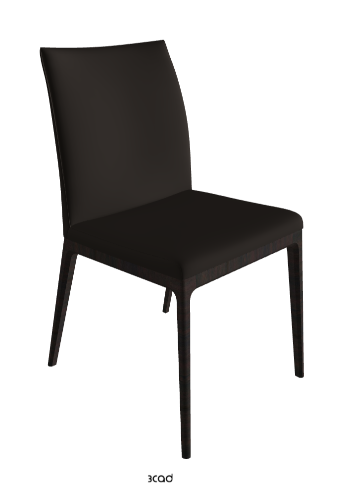 Arcadia Dining Chair_Dark Wenghe Stained Beech_Soft Leather_Testa Di Moro