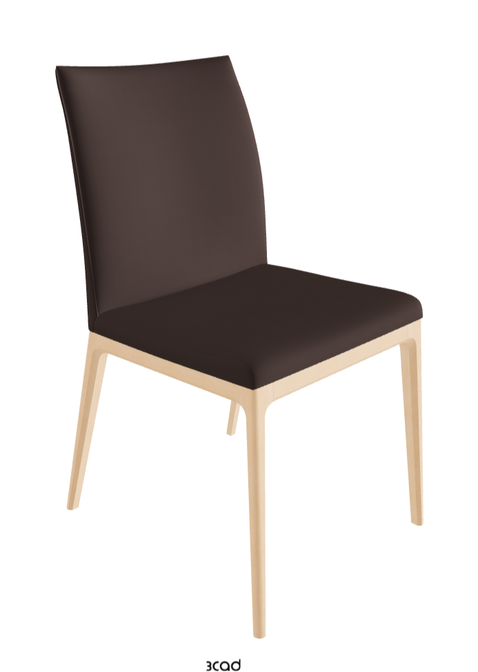 Arcadia Dining Chair_Natural Stained Beech_Soft Leather_Marrone