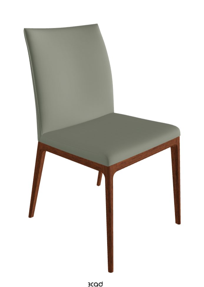 Arcadia Dining Chair_Walnut Canaletto Stained Beech_Soft Leather_Cenere