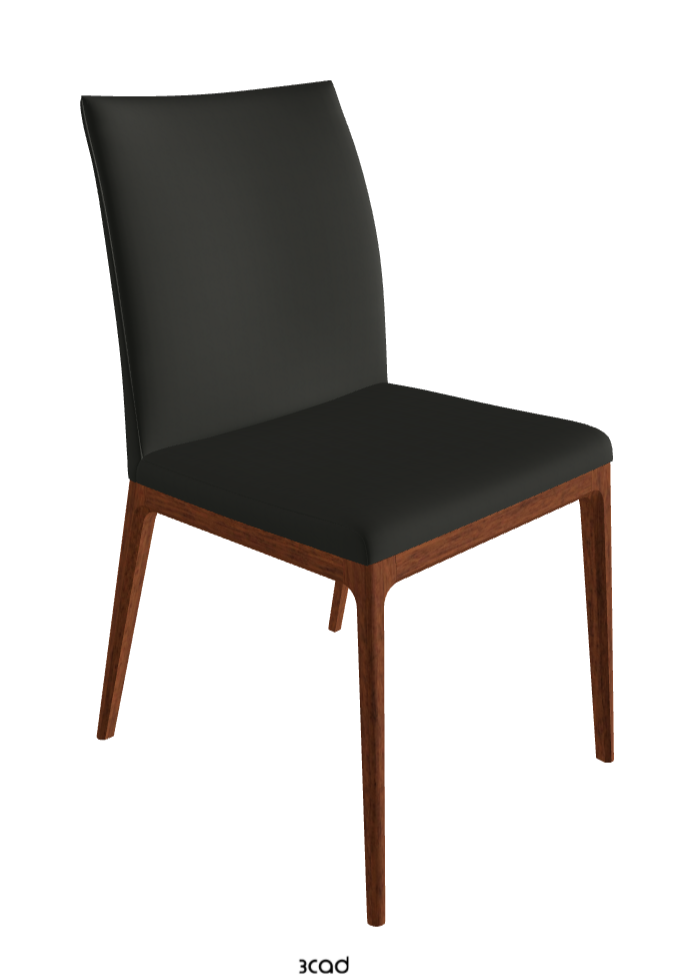 Arcadia Dining Chair_Walnut Canaletto Stained Beech_Soft Leather_Smoke