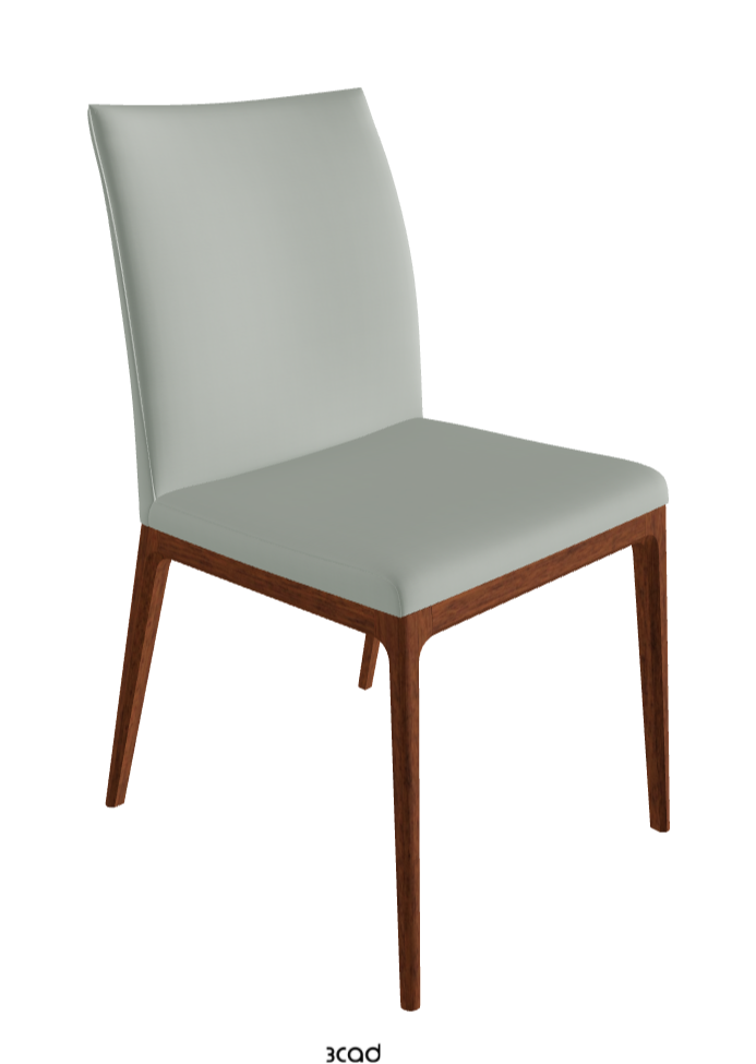 Arcadia Dining Chair_Walnut Canaletto Stained Beech_Soft Leather_Ice