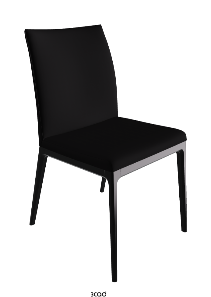 Arcadia Dining Chair_Matt Black_Soft Leather_Nero