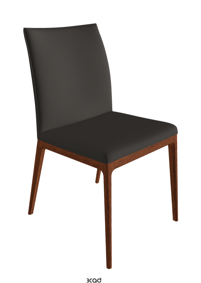 Arcadia Dining Chair_Walnut Canaletto Stained Beech_Soft Leather_Piombo