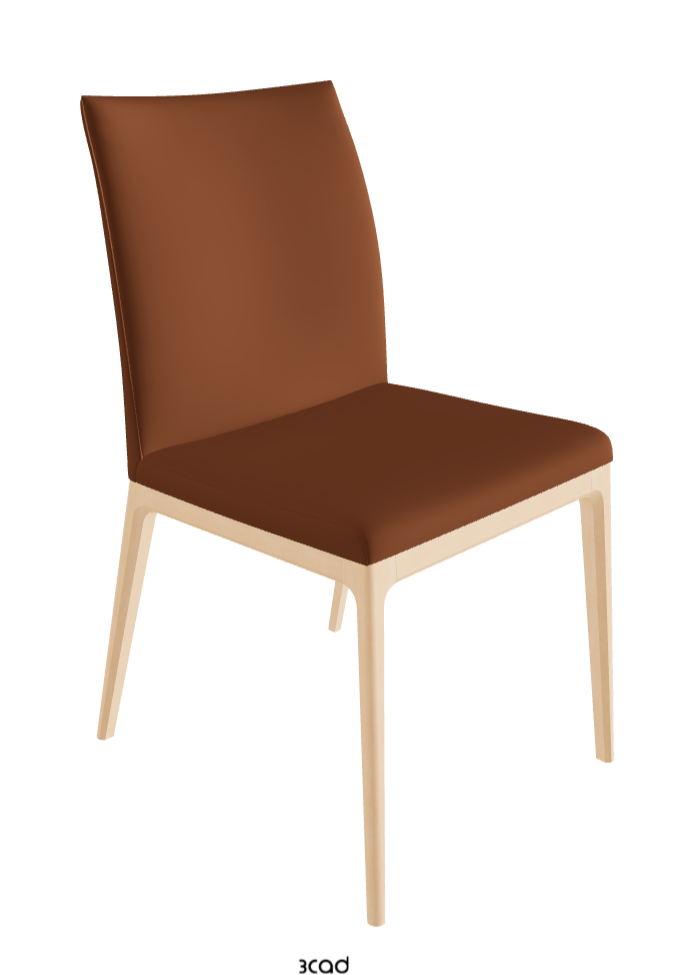 Arcadia Dining Chair_Natural Stained Beech_Soft Leather_Cognac