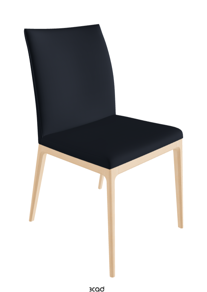 Arcadia Dining Chair_Natural Stained Beech_Synthetic Leather_Navy
