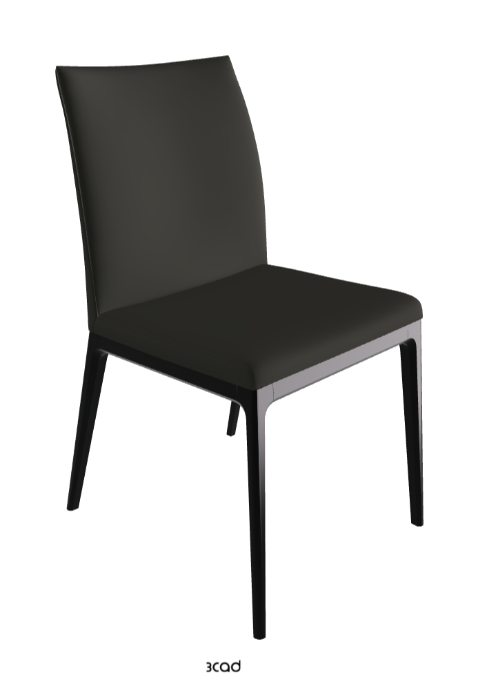 Arcadia Dining Chair_Matt Black_Synthetic Leather_London