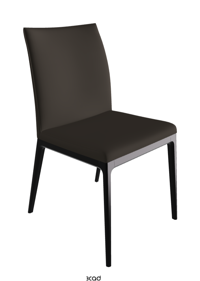 Arcadia Dining Chair_Matt Black_Synthetic Leather_Fossil