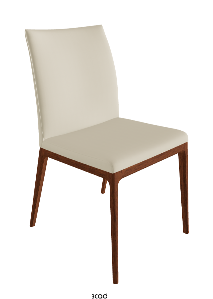 Arcadia Dining Chair_Walnut Canaletto Stained Beech_Synthetic Leather_Oyster