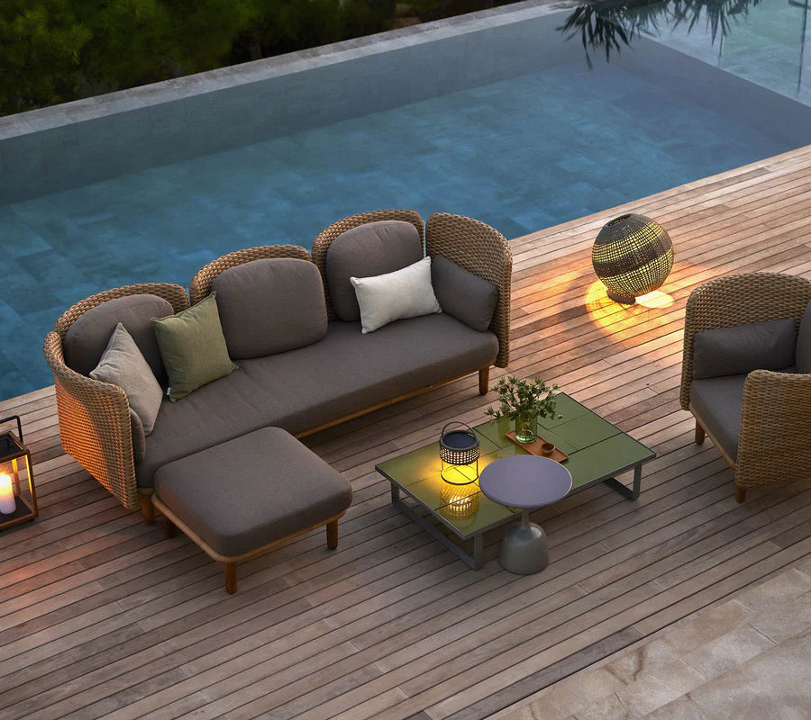Cane-line Arch 3-Seater Sofa With Low Arm and Backrest
