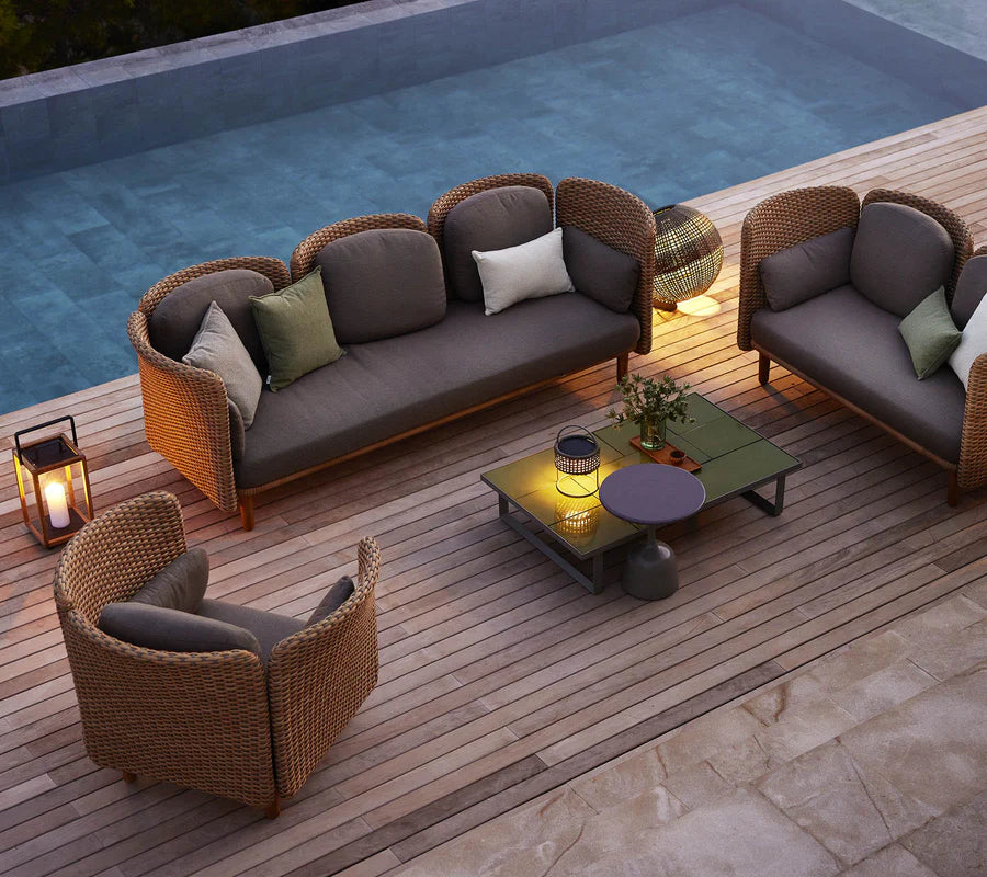Cane-line Arch 3-Seater Sofa with High Arm and Backrest