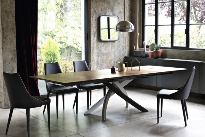 Bontempi Casa Artistico 20.03 Rectangular Extendable Dining Table