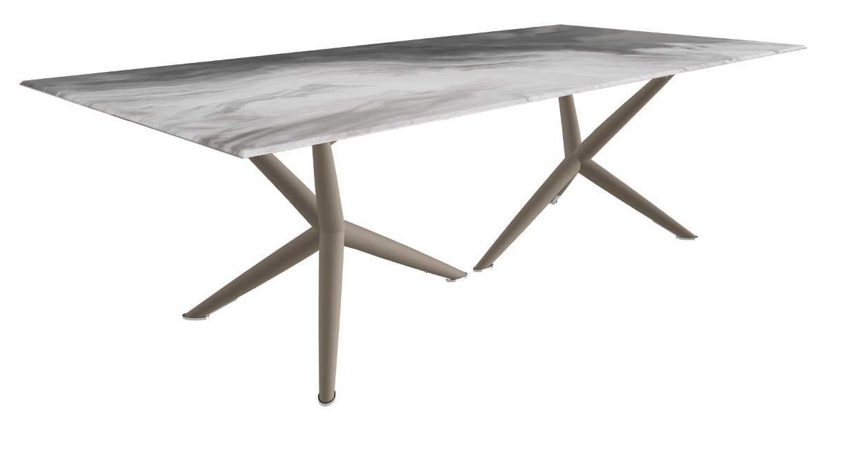 Cattelan Italia Atlantis Crystalart Rectangular & Barrel-Shaped Dining Table