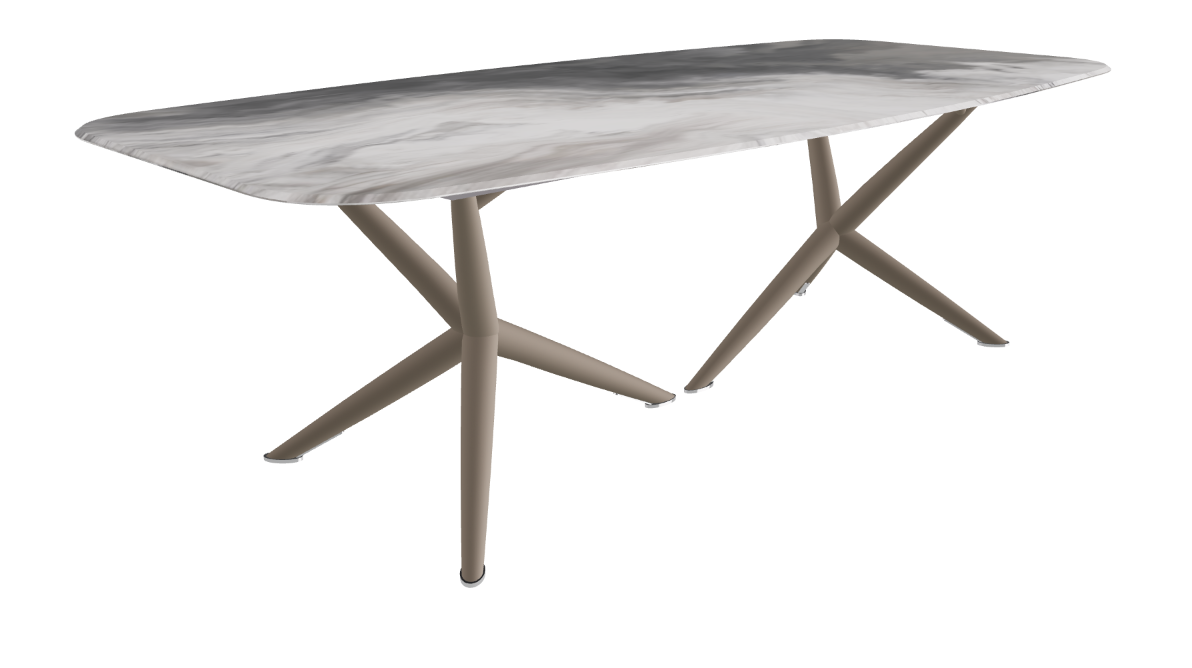 Cattelan Italia Atlantis Crystalart Rectangular & Barrel-Shaped Dining Table