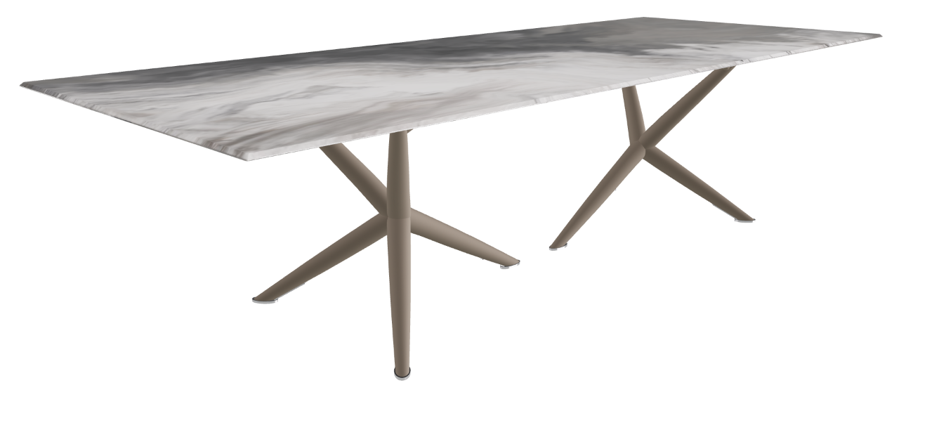 Cattelan Italia Atlantis Crystalart Rectangular & Barrel-Shaped Dining Table