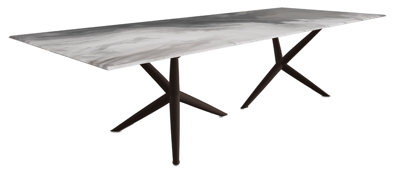 Cattelan Italia Atlantis Crystalart Rectangular & Barrel-Shaped Dining Table
