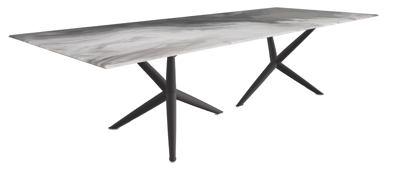 Cattelan Italia Atlantis Crystalart Rectangular & Barrel-Shaped Dining Table