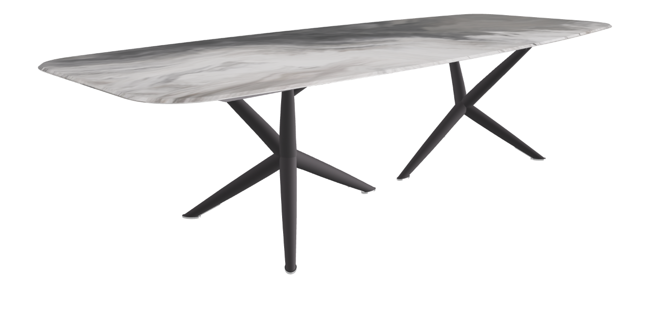 Cattelan Italia Atlantis Crystalart Rectangular & Barrel-Shaped Dining Table