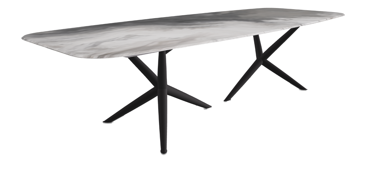 Cattelan Italia Atlantis Crystalart Rectangular & Barrel-Shaped Dining Table
