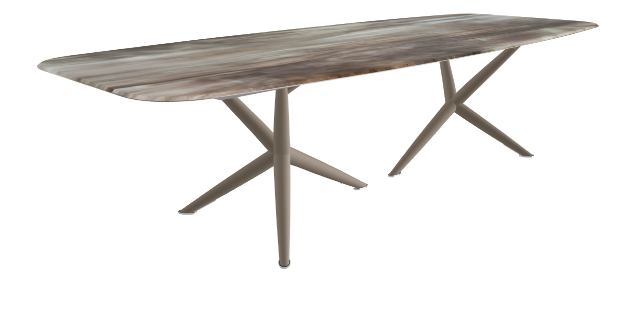 Cattelan Italia Atlantis Crystalart Rectangular & Barrel-Shaped Dining Table