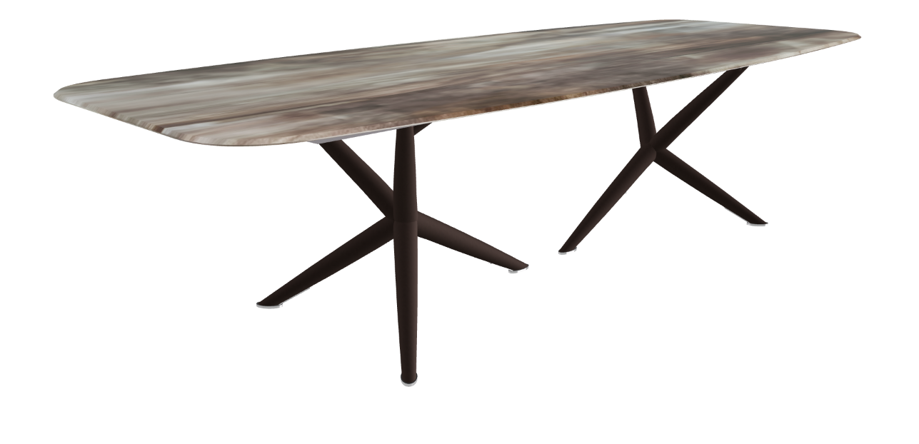 Cattelan Italia Atlantis Crystalart Rectangular & Barrel-Shaped Dining Table