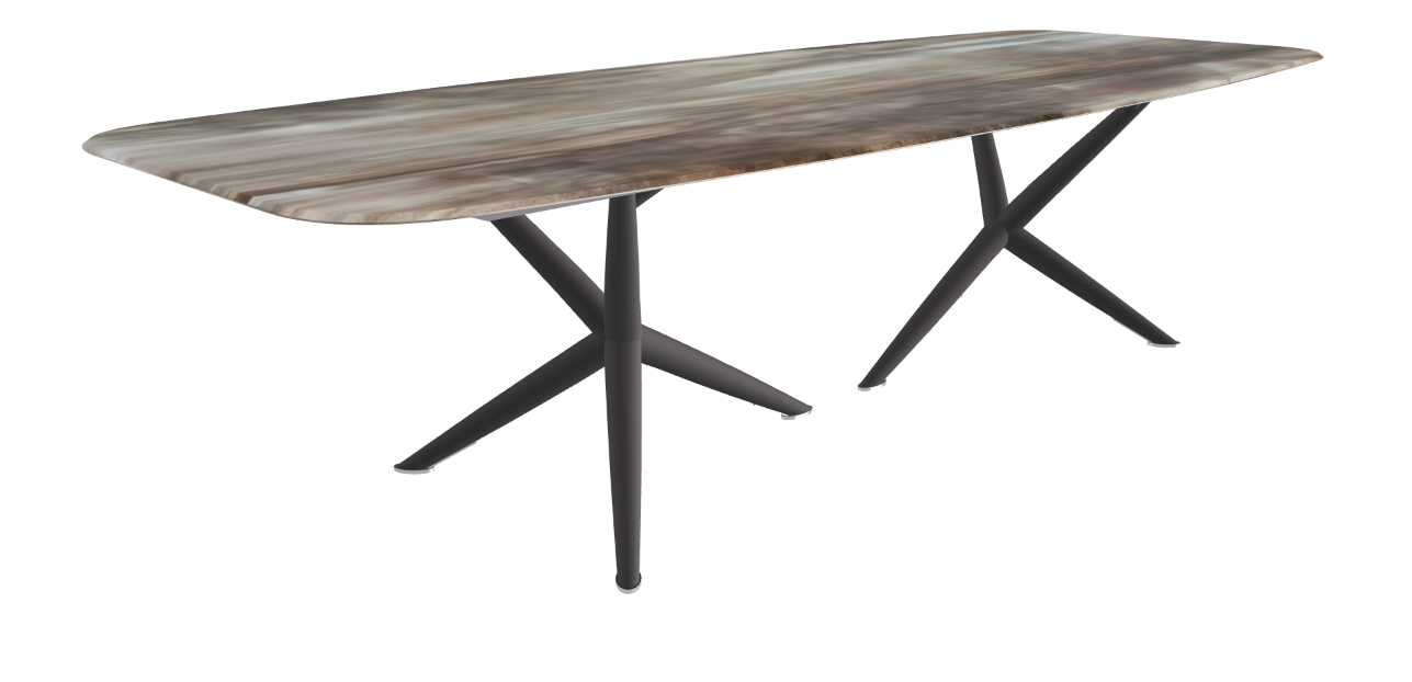 Cattelan Italia Atlantis Crystalart Rectangular & Barrel-Shaped Dining Table
