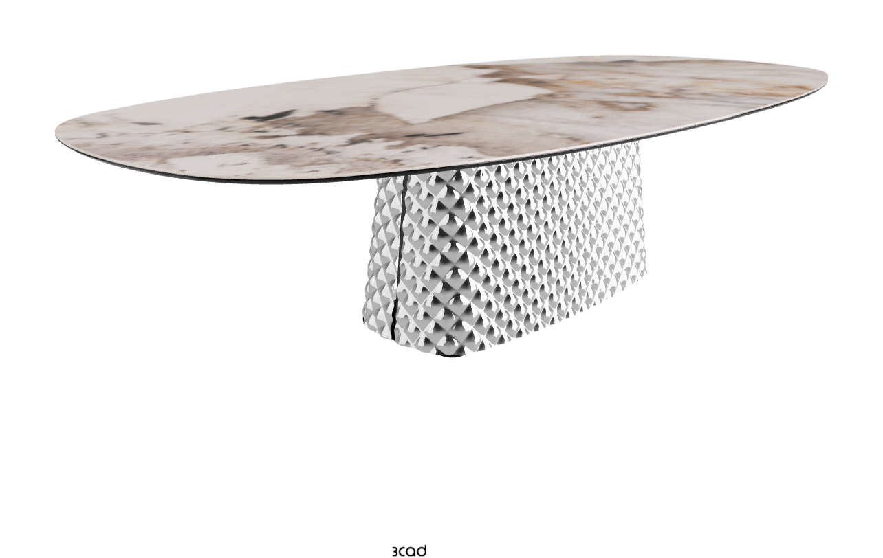 Cattelan Italia Atrium Keramik Polygon & Biscuit Shaped Dining Table