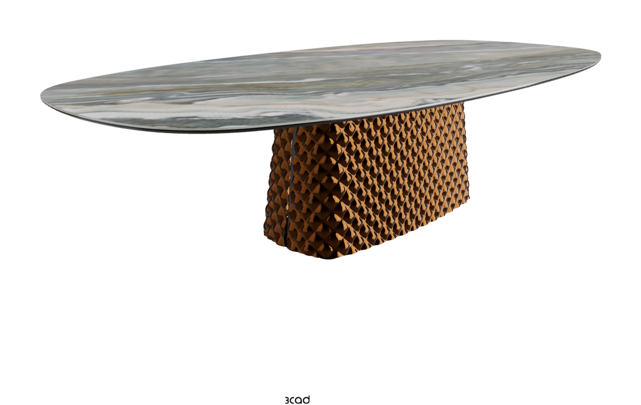 Cattelan Italia Atrium Keramik Polygon & Biscuit Shaped Dining Table