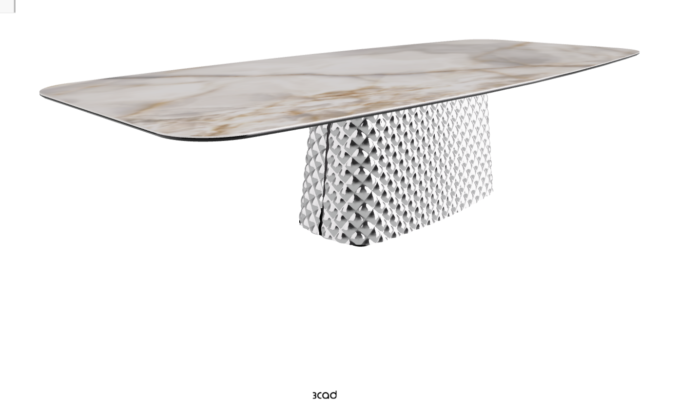Cattelan Italia Atrium Keramik Rectangular & Barrel Shaped Dining Table