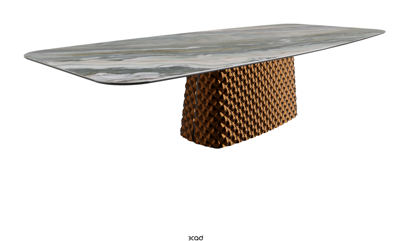 Cattelan Italia Atrium Keramik Rectangular & Barrel Shaped Dining Table