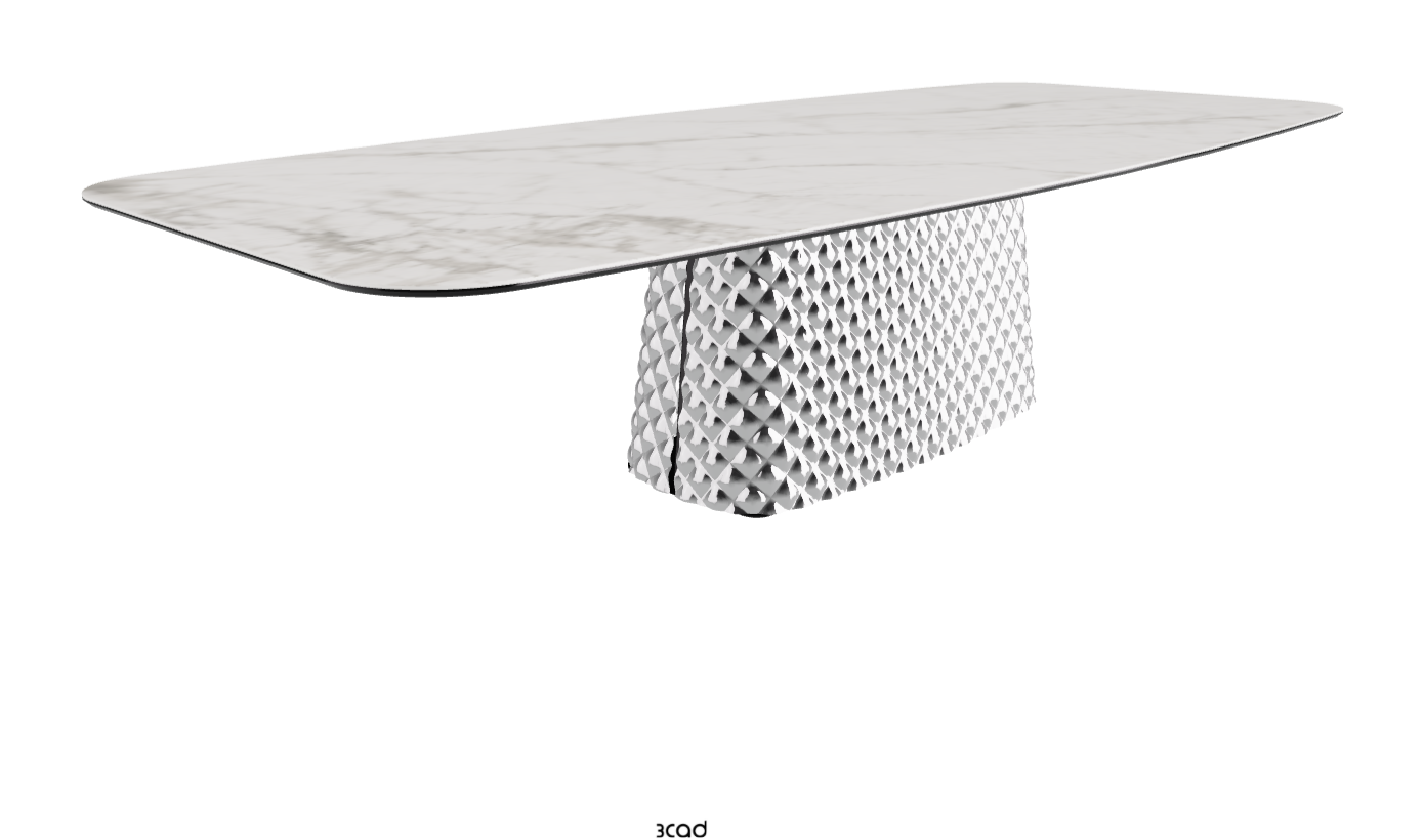 Cattelan Italia Atrium Keramik Rectangular & Barrel Shaped Dining Table
