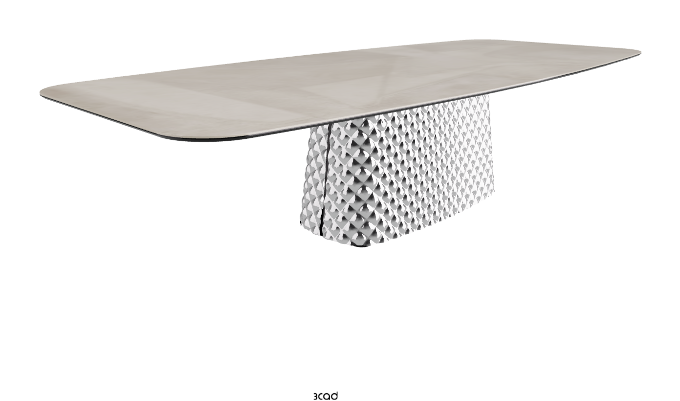Cattelan Italia Atrium Keramik Rectangular & Barrel Shaped Dining Table