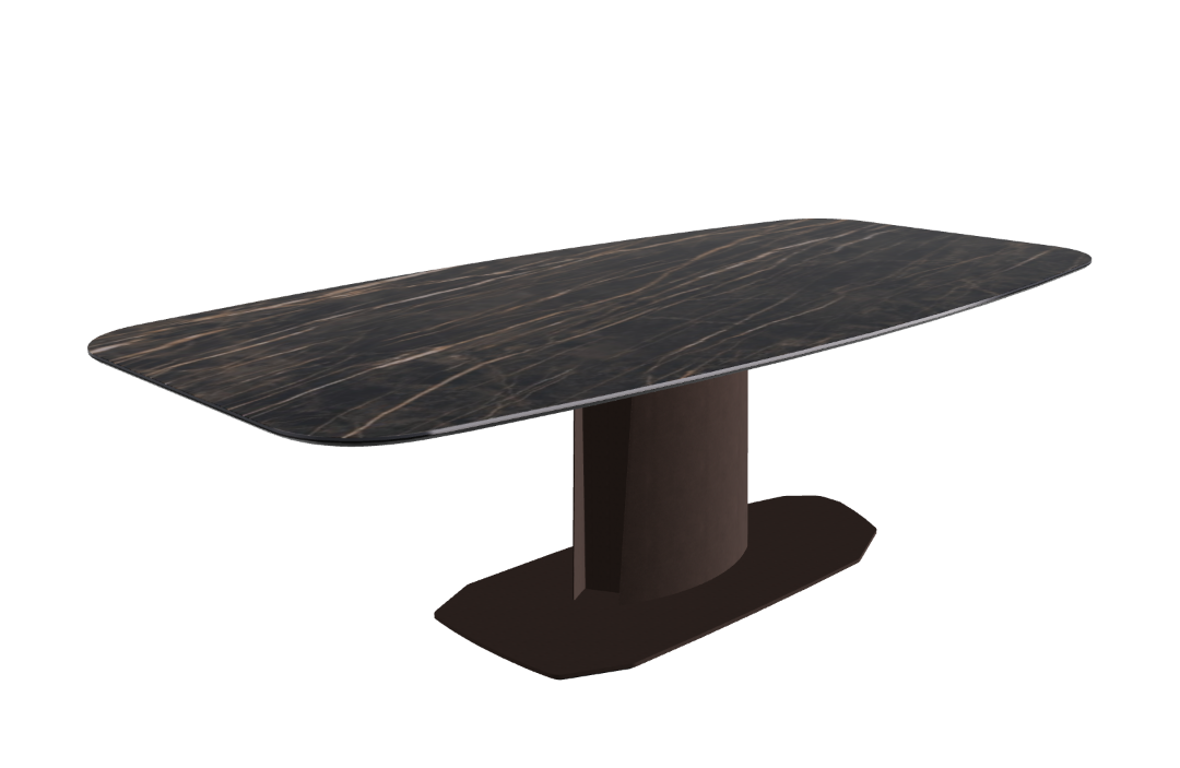 240x120x73 to 105h Barrel Shaped_Glossy Portoro_Bronze Embossed_Closed