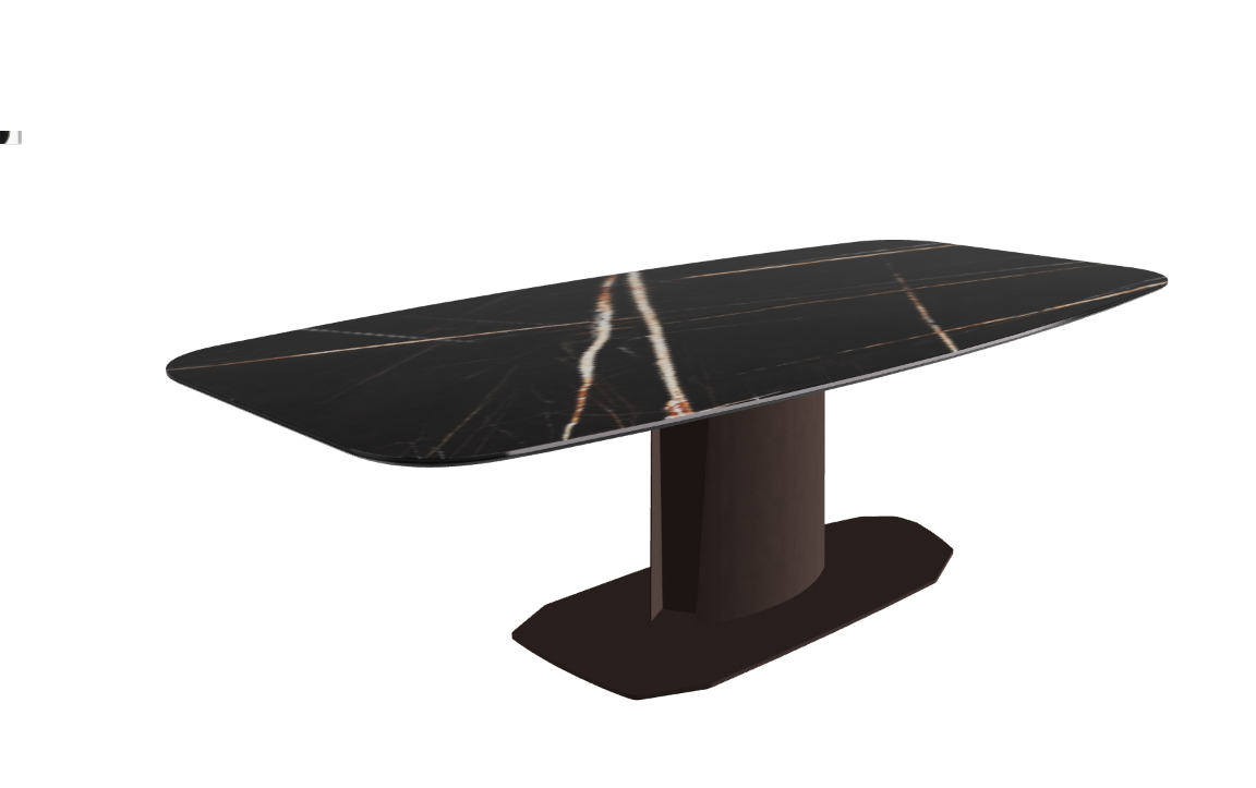 240x120x73 to 105h Barrel Shaped_Glossy Sahara Noir_Bronze Embossed_Closed