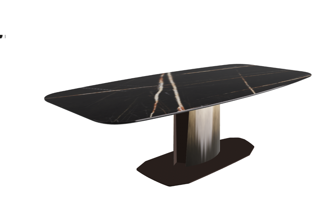 240x120x73 to 105h Barrel Shaped_Glossy Sahara Noir_Oxy Brass_Closed