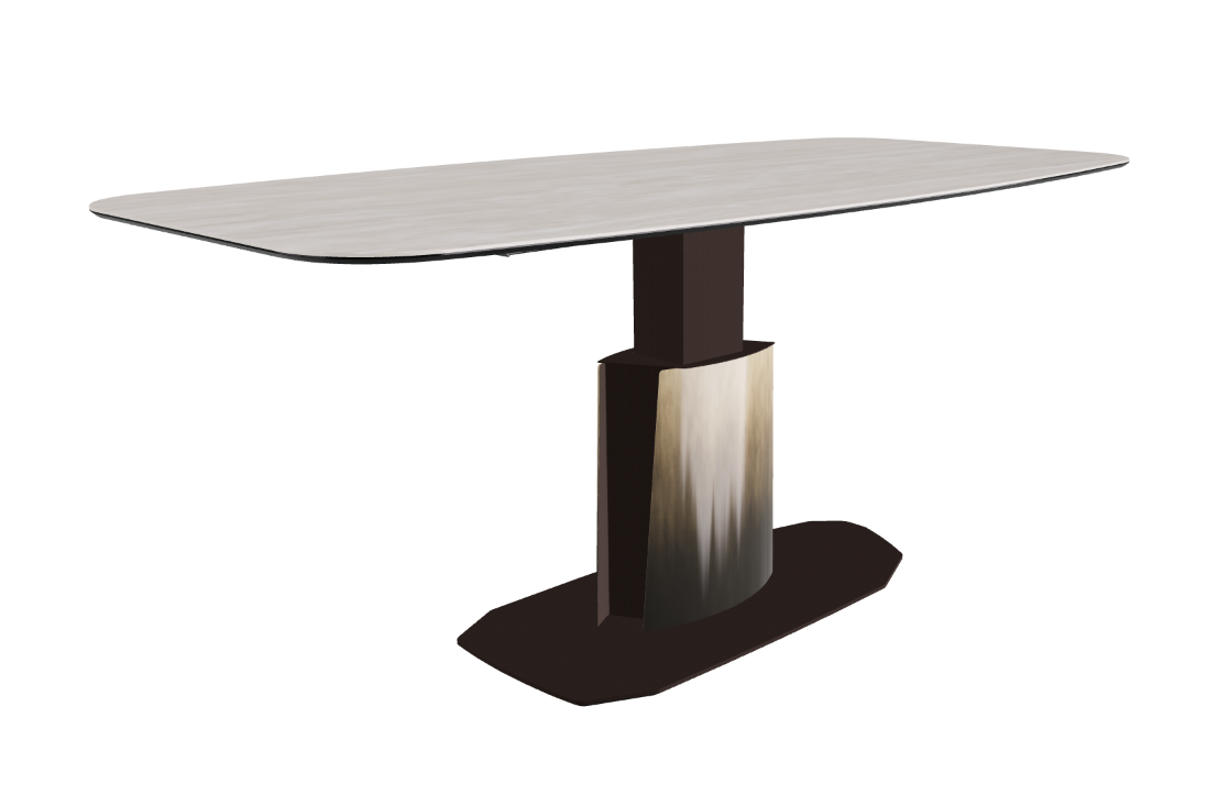 240x120x73 to 105h Barrel Shaped_Colosseo_Oxy Brass_Extended