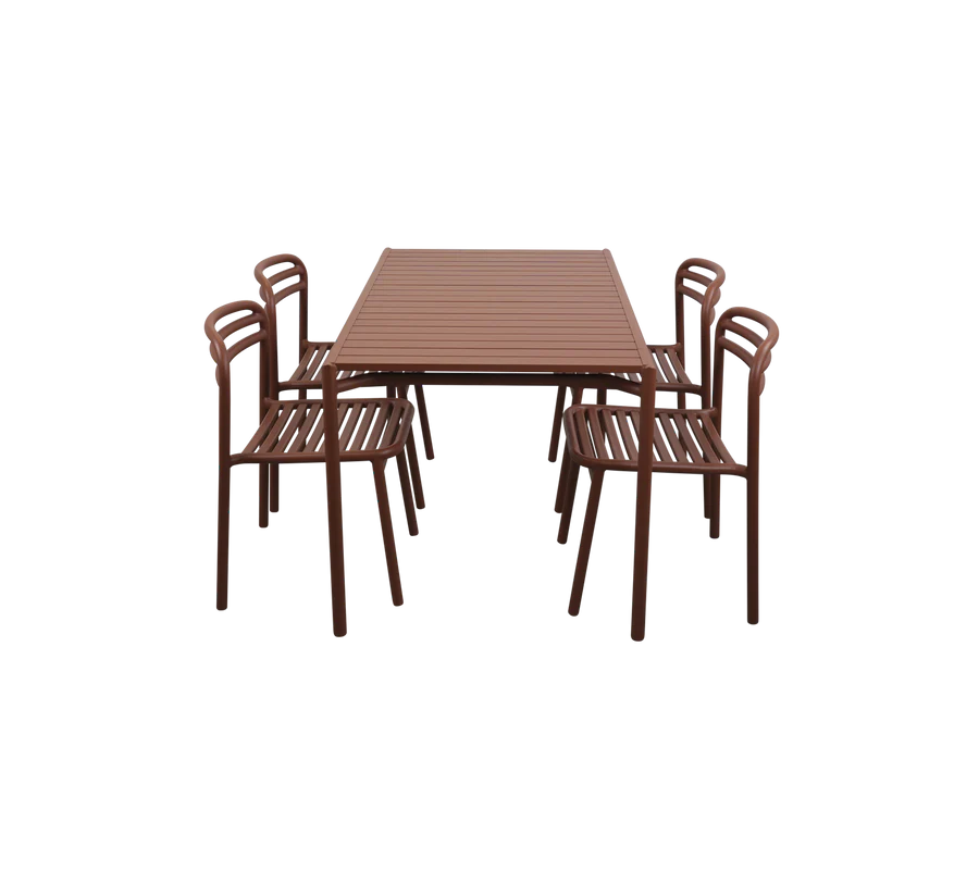 Cane-line Bliss Dining Rectangle Table With 4 Armchairs