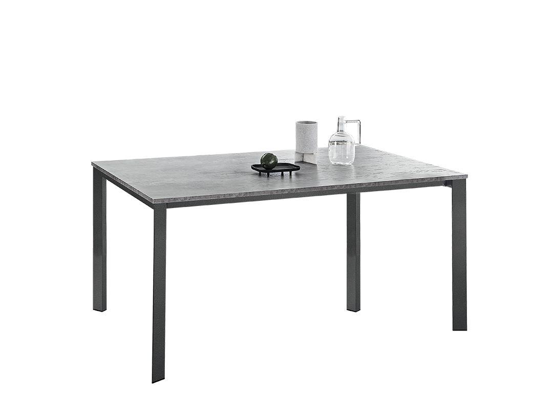 Dublino Table with extensions and lacquered Metal frame