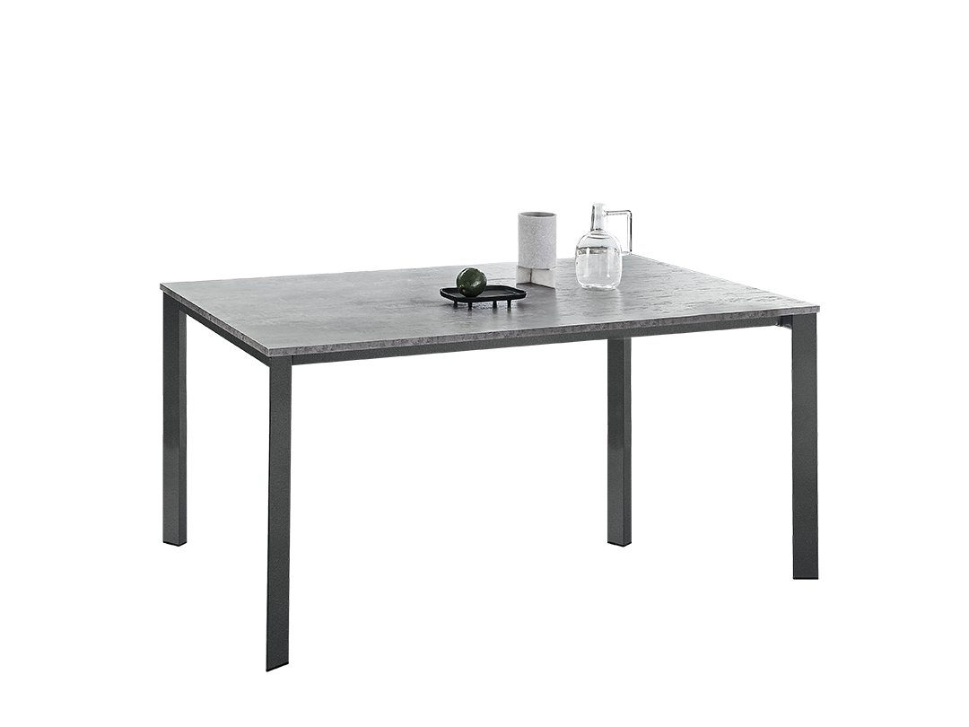 Dublino Table with extensions and lacquered Metal frame