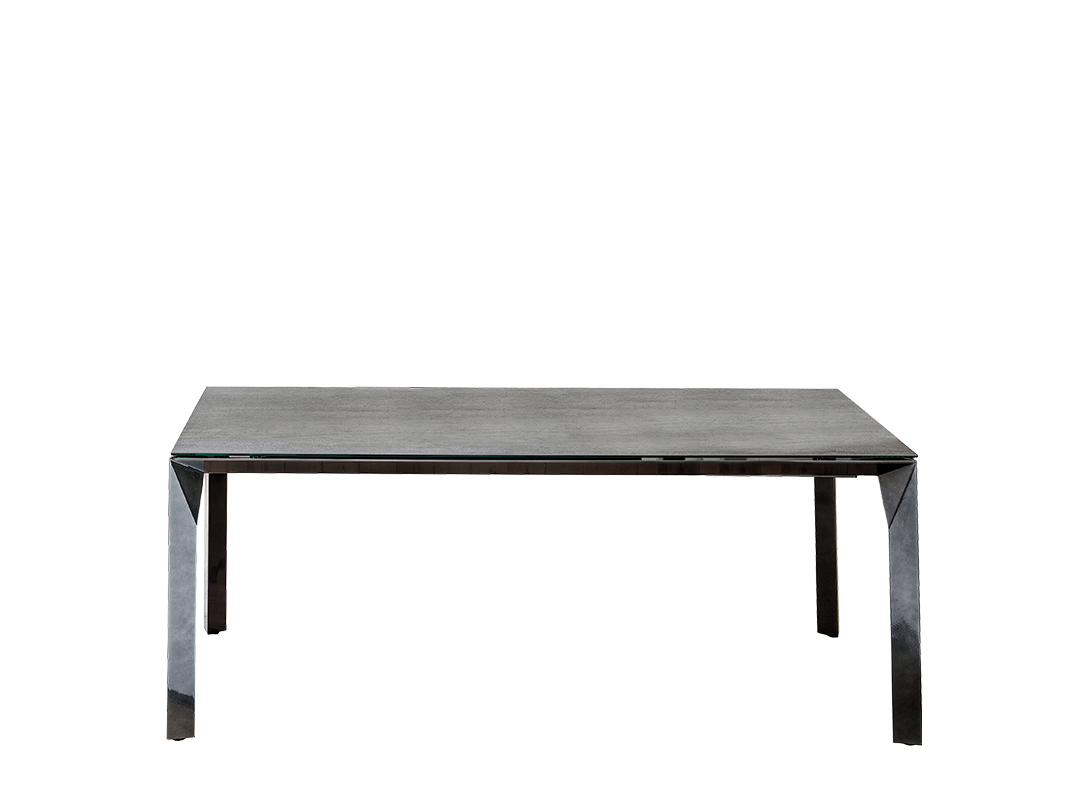 Mirage Fixed rectangular table with lacquered aluminium frame