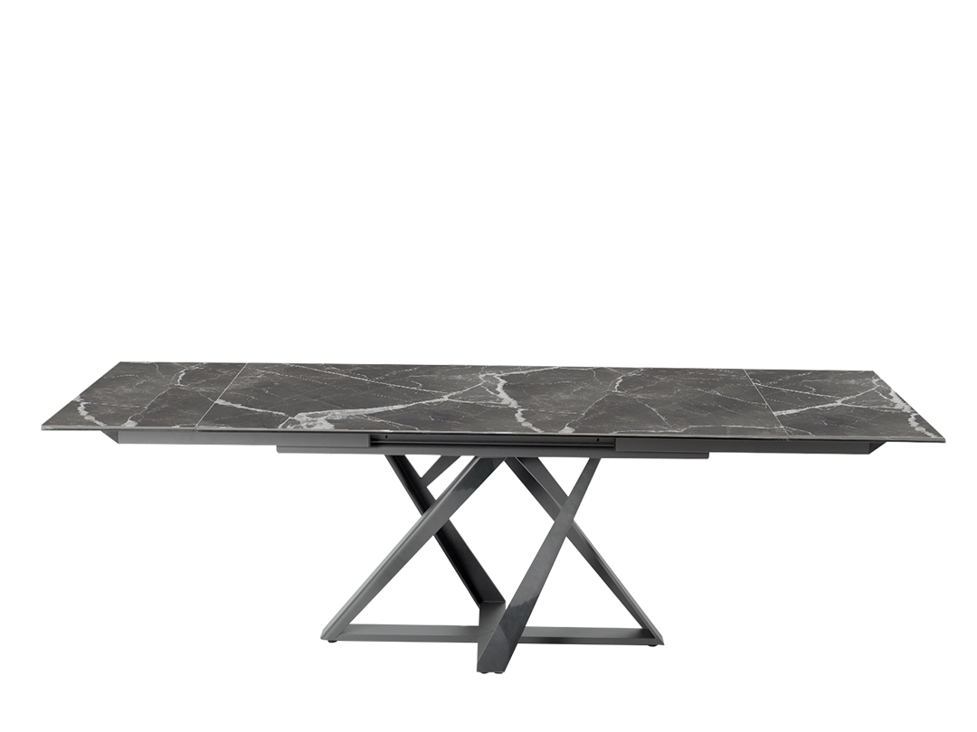 Millennium Fixed table with lacquered Metal frame
