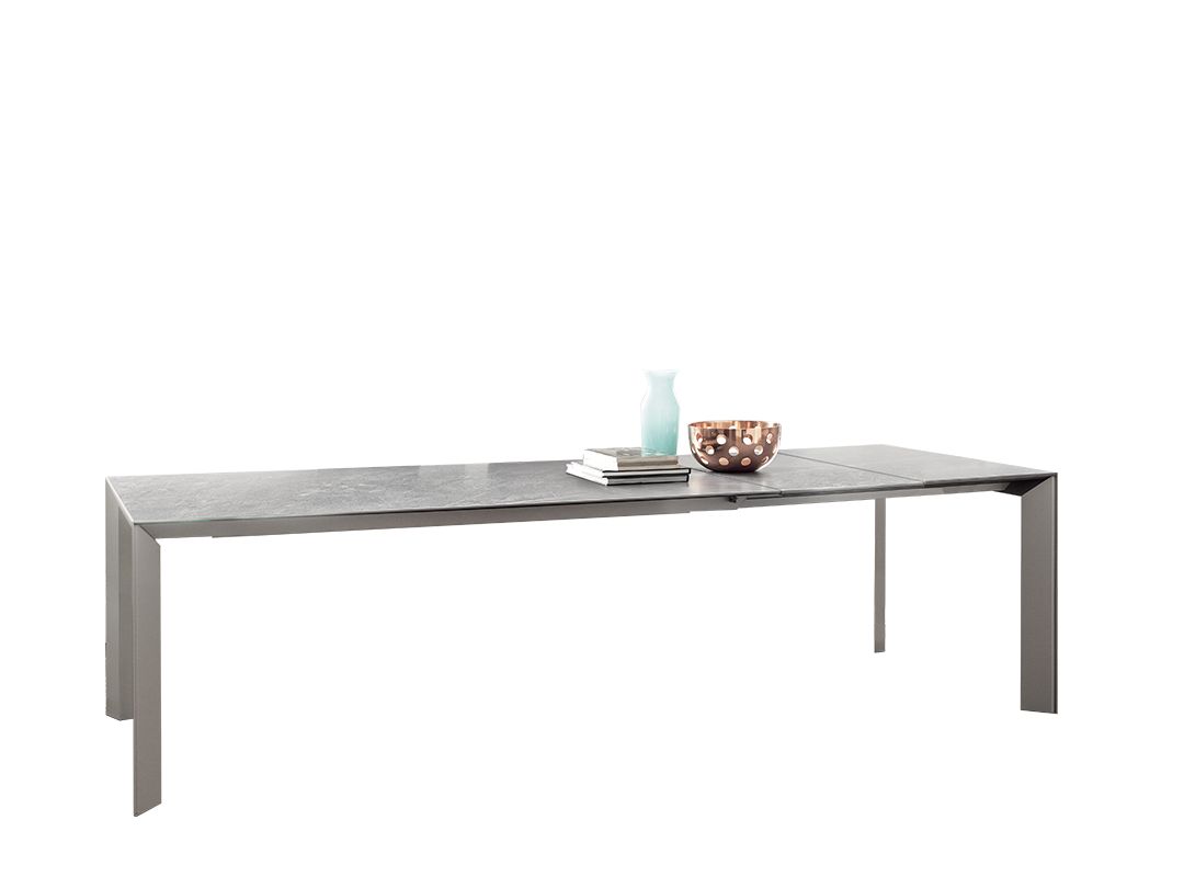 Genio Table with extensions and lacquered Metal frame