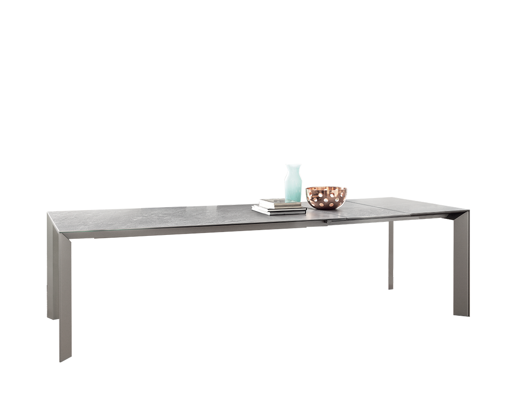 Genio Table with extensions and lacquered Metal frame