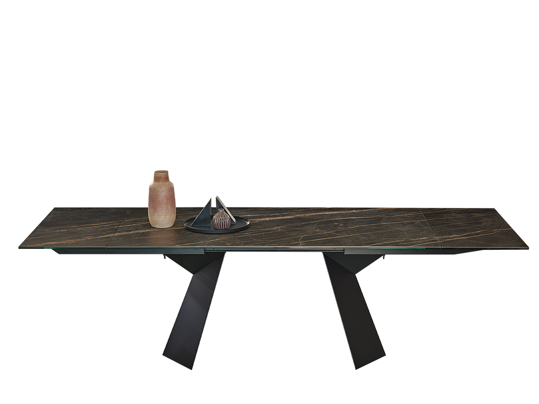 Fiandre Table with extensions and lacquered Metal frame