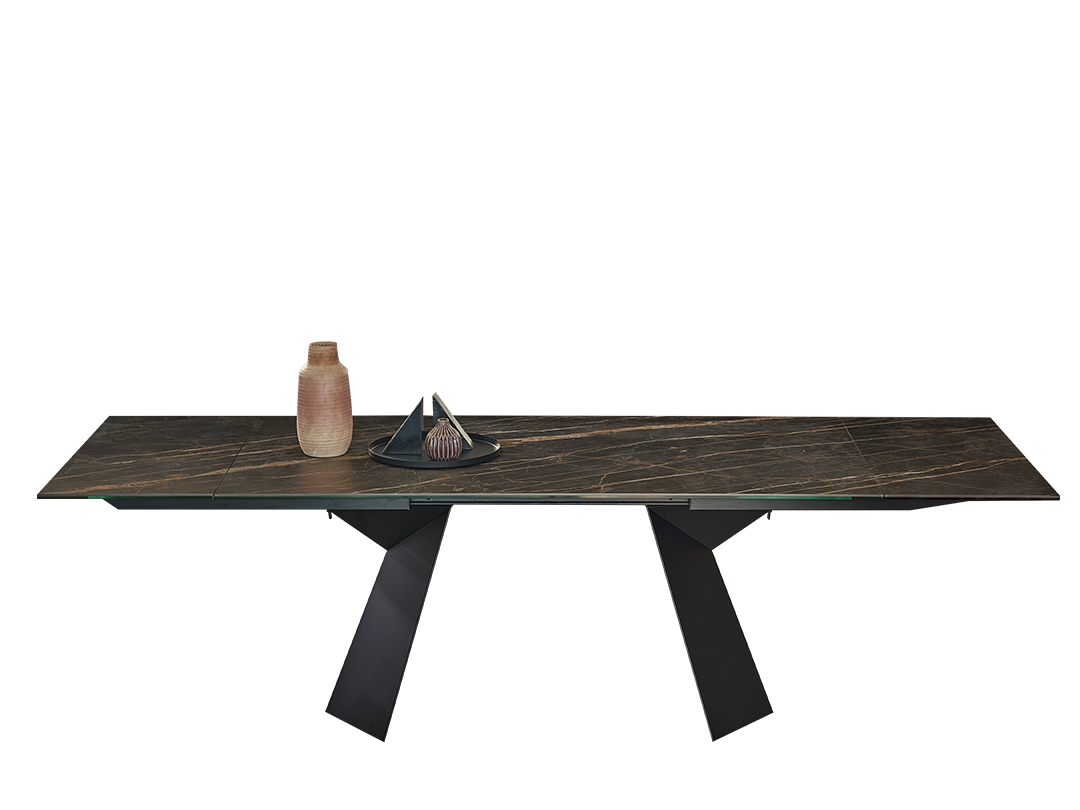 Fiandre Fixed table with lacquered Metal frame