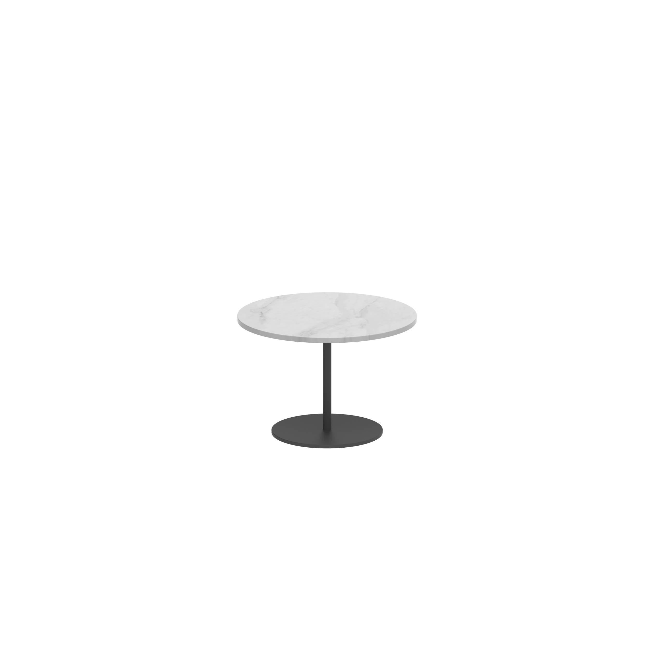 Butler Side Table Ø40cm H28cm Anthracite Ceramic Bianco Statuario