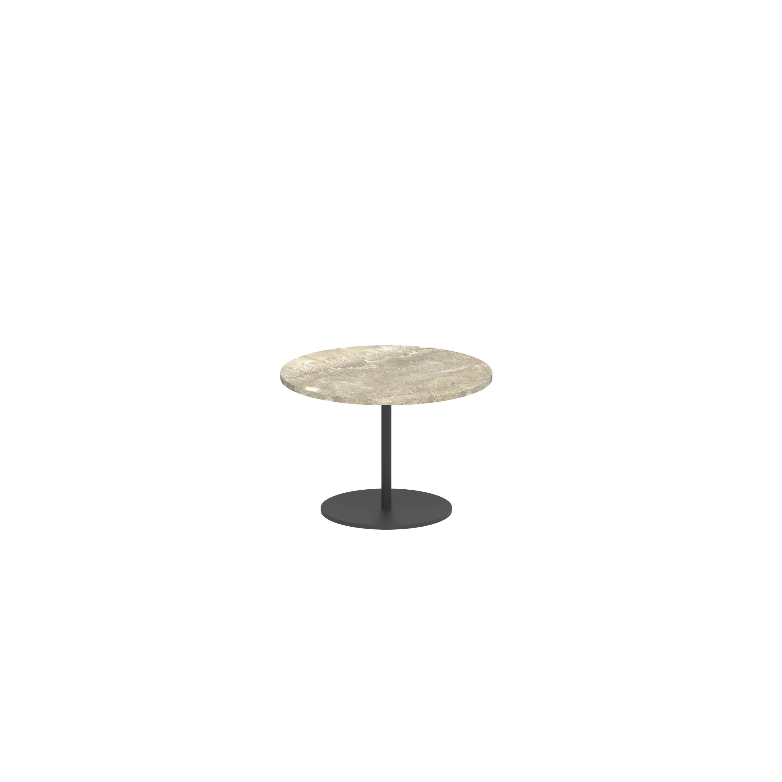 Butler Side Table Ø40cm H28cm Anthracite Ceramic Travertino