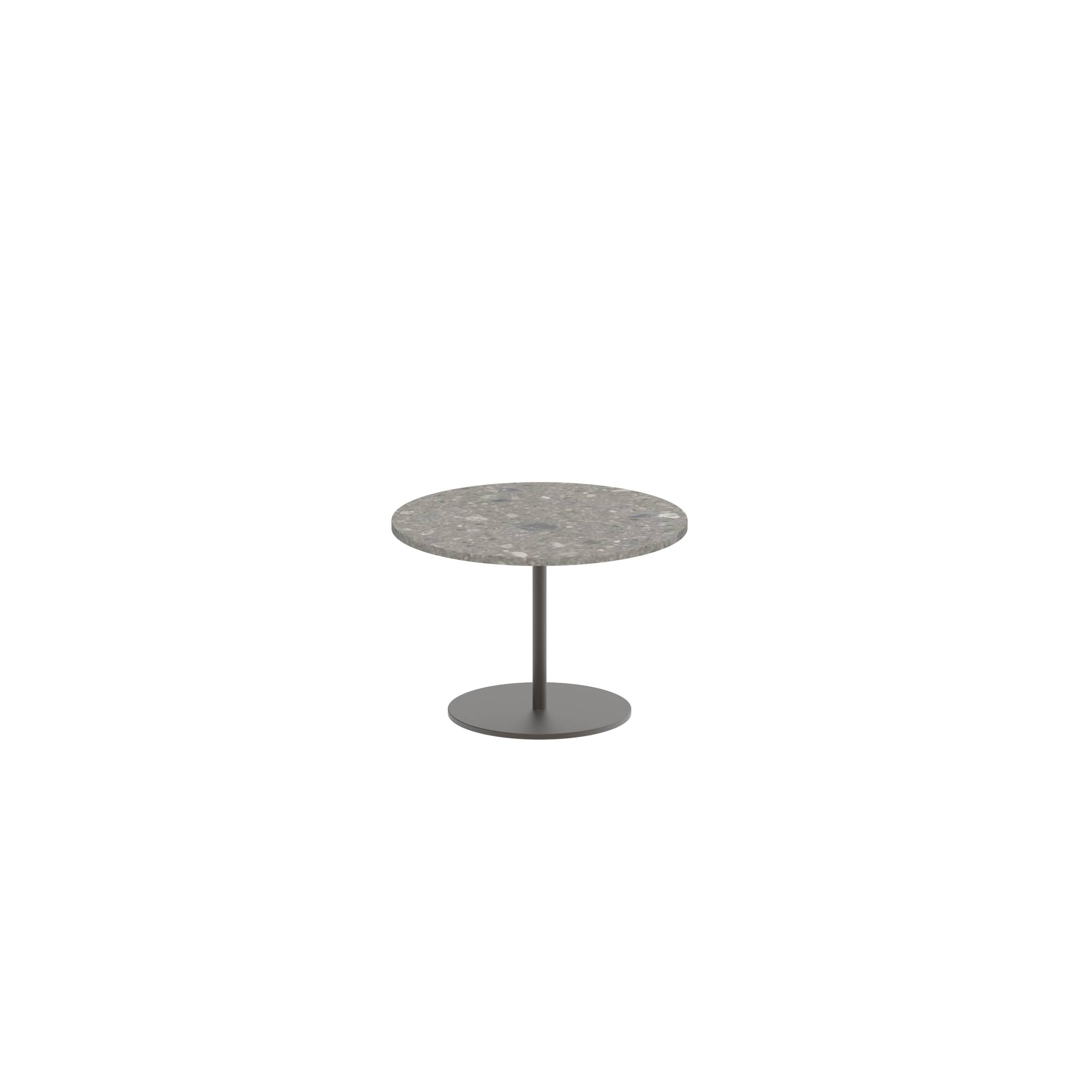 Butler Side Table Ø40cm H28cm Bronze Ceramic Ceppo Dolomitica