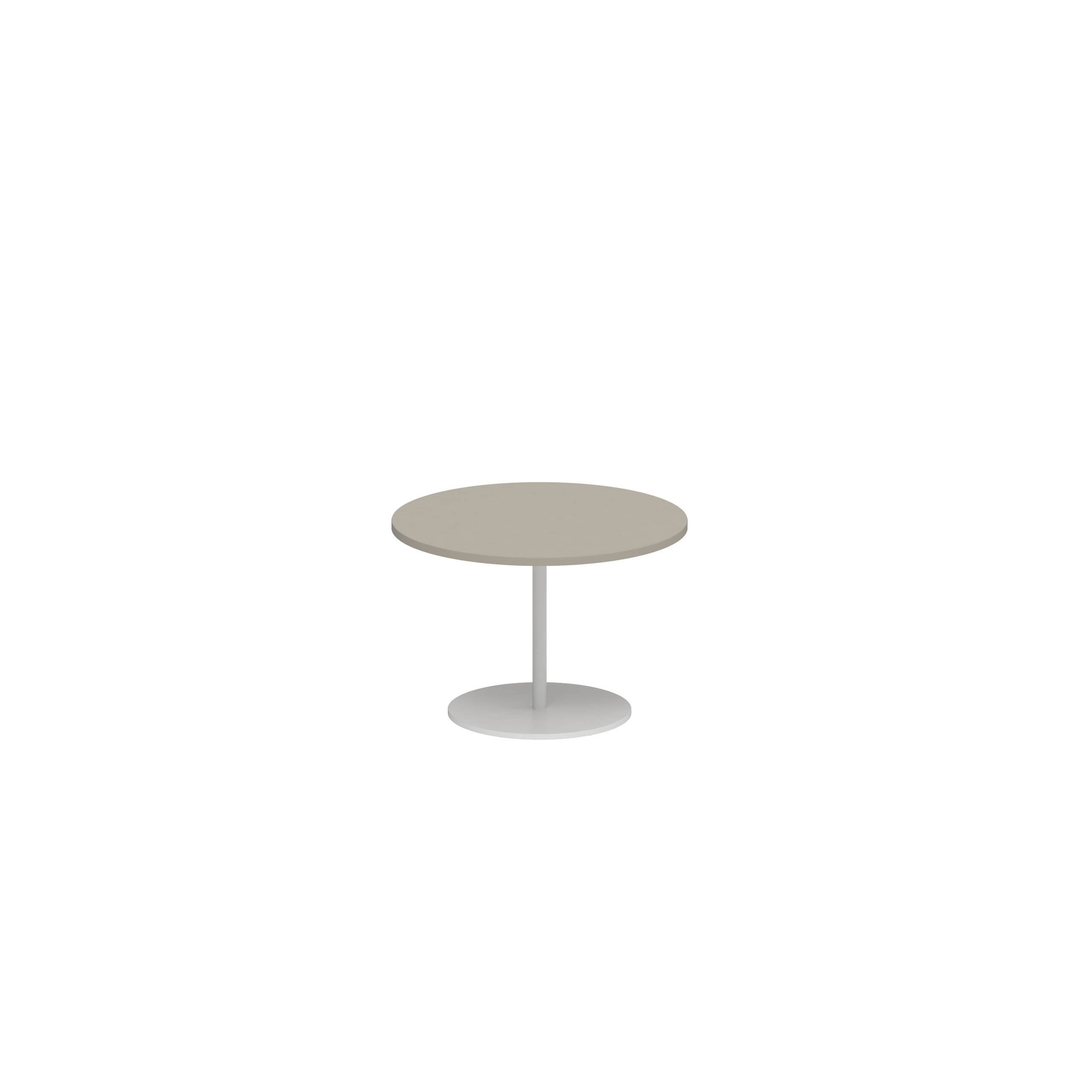 Butler Side Table Ø40cm H28cm White Ceramic Pearl Grey