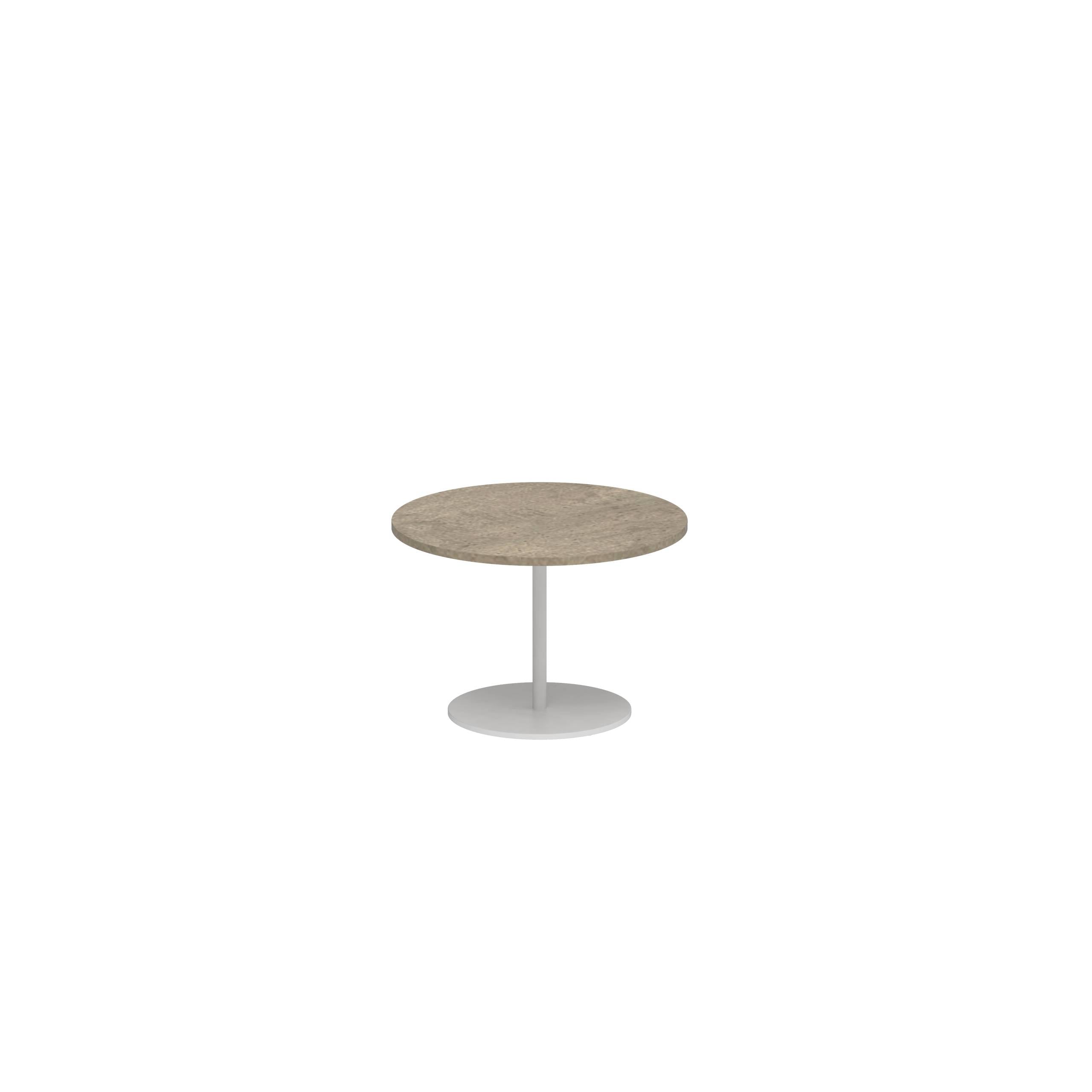 Butler Side Table Ø40cm H28cm White Ceramic Terra Sabbia